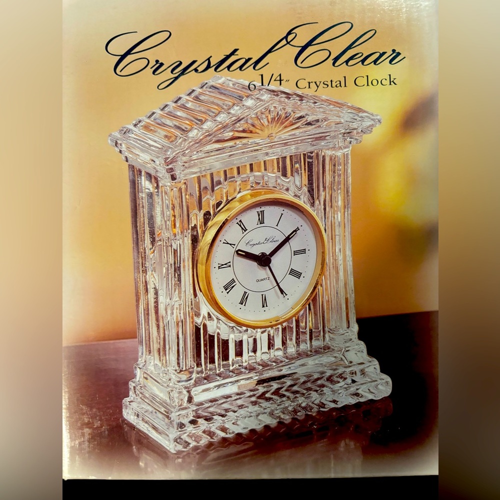 NWOT Crystal Clock ( comes in box)